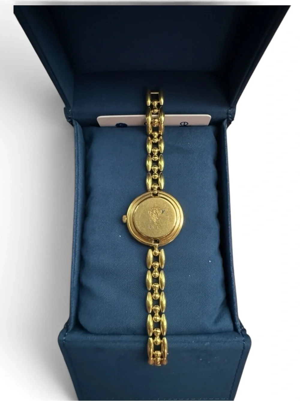 Vintage Gucci 11/12 Diamond Cut Bezel Gold Rice Link Watch + 5 Bezels Auth